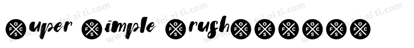 Super Simple Brush字体转换